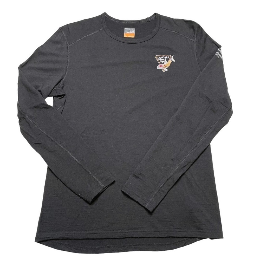 Icebreaker merino wool black long sleeve top large